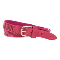 Oxxy elastische verstelbare riem glitter fuchsia Maat