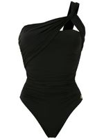 Brigitte maillot de bain drapé à une épaule - Noir