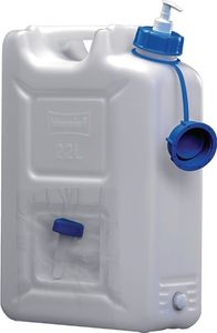 Hunersdorff Waterjerrycan | 22 l HDPE met aftapkraan + pompdispenser | H495x165xD350 mm | 1 stuk - 816710 816710