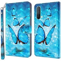 Wonder Series OnePlus Nord CE 5G Wallet Case - Blauwe Vlinder - thumbnail