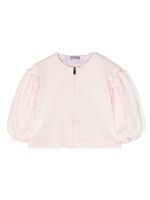 Il Gufo sweat zippé à détails de volants - Rose