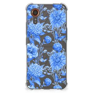 Case voor Samsung Galaxy Xcover 7 Flowers Blue