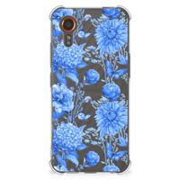 Case voor Samsung Galaxy Xcover 7 Flowers Blue - thumbnail