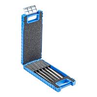 PFERD Diamant-naaldvijlset, 5-delig, korrelgrootte D 126, 140 mm, in onbreekbare kunststof doos, voor universeel gebruik in de gereedschapsbouw