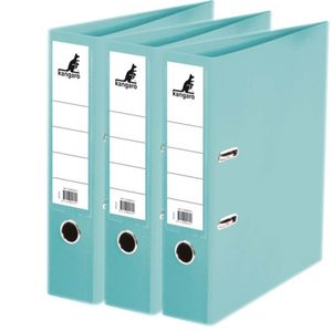 3x Ringband mappen/ordners turquoise 75 mm A4