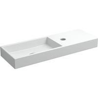 Fontein Clou Mini Wash Me Rechthoek 56x19x6cm Keramiek Wit 1 Kraangat Rechts