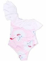 Simonetta maillot de bain à design asymétrique à une épaule - Rose - thumbnail