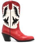 Polo Ralph Lauren bottines d'inspiration western 65 mm - Rouge