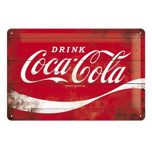 Metalen wandplaatje Coca Cola   -