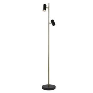 Highlight Vloerlamp Burgos Zwart Goud 2 lichts 142cm