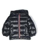 Moncler Enfant doudoune à patch logo - Bleu - thumbnail