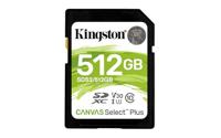 Kingston SDS2/512GB Canvas Select Plus SD-kaart Klasse 10 UHS-I