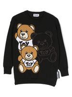 Moschino Kids sweat en coton à logo Teddy Bear - Noir