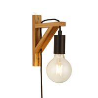 Searchlight Wandlamp Hout Woody EU95042BR - thumbnail