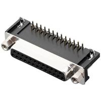 encitech DRB-25F-TBG-110 2103-2100-13 D-sub female connector 90 ° Aantal polen: 25 Soldeerpennen 1 stuk(s) Tray