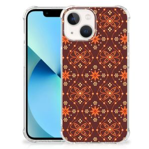 iPhone 13 mini Doorzichtige Silicone Hoesje Batik Brown