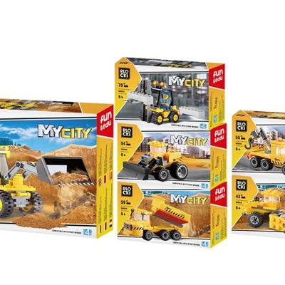 Blocki-set: 6 bouwvoertuigen