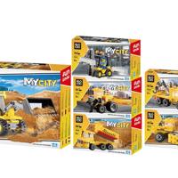 Blocki-set: 6 bouwvoertuigen