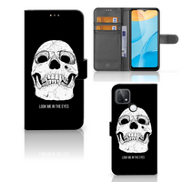 Telefoonhoesje met Naam OPPO A15 Skull Eyes