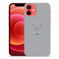 iPhone 12 Mini Telefoonhoesje met Naam Grijs Baby Olifant