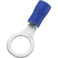 TRU COMPONENTS 746581 Ringkabelschoen Dwarsdoorsnede (max.): 2.50 mm² Gat diameter: 8.4 mm Deels geïsoleerd Blauw 100 stuk(s)