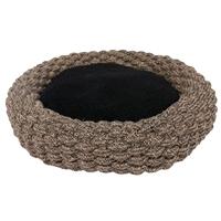 duvoplus, Espresso mand, rond, katoen, M, 54 x 54 x 13 cm, zwart/bruin, voor bed / mand / bank / tipi, zwart/bruin, hond