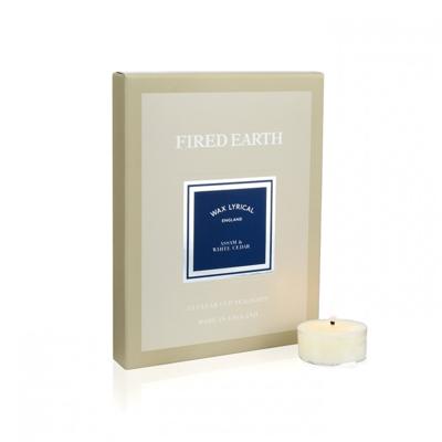 Wax Lyrical Fired Earth Tealights Assam & White Cedar Wax Lyrical Fired Earth Tealights Assam & White Cedar