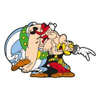 Asterix Fridge Magnet Asterix & Obelix Laughing 6 Cm - thumbnail