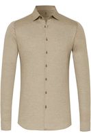 Desoto Slim Fit Jersey shirt beige, Effen