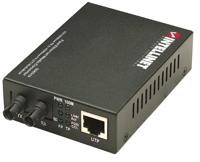 Intellinet 506519 Fast Ethernet Mediaconter 10/100Base-TX op 100Base-FX (ST) Multimode 2 km zwart