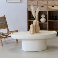 Salontafel Tess Ovaal Beige 90cm - Giga Meubel