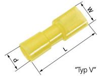 LAPP 61794971 Platte stekker (female) Insteekbreedte: 6.3 mm Insteekdikte: 0.8 mm 180 ° Volledig geïsoleerd Geel 50 stuk(s)