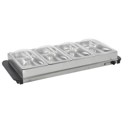 Vidaxl Buffetwarmer 400 W 4x2,5 L Roestvrij Staal