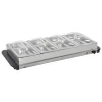 Vidaxl Buffetwarmer 400 W 4x2,5 L Roestvrij Staal