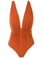 Clube Bossa maillot de bain Clavert à col v profond - Orange - thumbnail