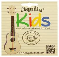 Aquila® »Kids - Multi-Color - snaren voor ukelele« ter ondersteuning van de vroege muzikale opvoeding - geschikt voor tenor- sopraan en concert-ukelele - Super NylGut materiaal - GCEA stemming