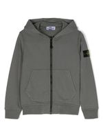 Stone Island Junior hoodie à fermeture zippée - Gris - thumbnail