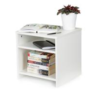 Viking Choice  Nachtkastje wit - 2 schappen - bijzetkast -