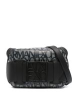 Armani Exchange sac porté épaule à plaque logo - Noir