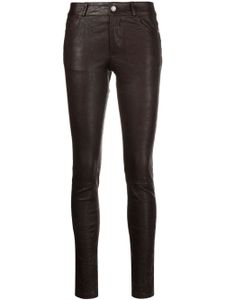 Zadig&Voltaire pantalon Phlame en cuir à coupe skinny - Marron