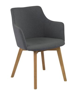 Bendt Eetkamerstoel 'Bella' Hout, kleur Antraciet