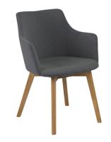 Bendt Eetkamerstoel 'Bella' Hout, kleur Antraciet