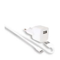 WeFix 2.4A USB-A wandlader en oplaadkabel (1m)