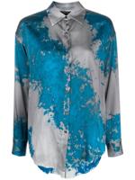 Avant Toi Blouse met abstracte print - Blauw