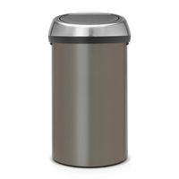 Brabantia Touch Bin afvalemmer 60 liter - Platinum / Matt Steel Fingerprint Proof - thumbnail