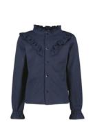 B.Nosy - B.Nosy Beau Blouse Blauw - navy - Meisjes - 122-128