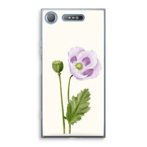 Purple poppy: Sony Xperia XZ1 Transparant Hoesje