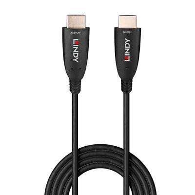 LINDY 38514 HDMI-kabel HDMI Aansluitkabel HDMI-A-stekker 40.00 m Zwart 8K UHD
