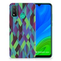 Huawei P Smart 2020 TPU Hoesje Abstract Green Blue