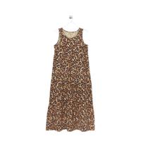 Ellos jurk Aspen met panterprint camel/zwart